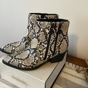 Guess Snake Print Ankle Boots